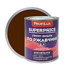 Грунт-эмаль 3в1 по ржавчине SUPERPRICE коричневый 0,9кг