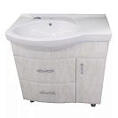 Тумба Виктория-80, 730х810х360мм, серо-бежевая, под умывальник Коралл 830мм правое крыло