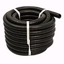 Труба ПНД гофро с зондом, d20мм, бухта 10м, черная