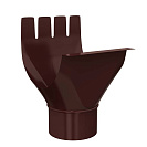 ВС Воронка выпускная водосточная металлическая GS lite 125/90мм шоколад RAL8017