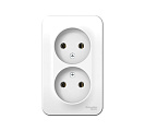 Розетка двойная накладная Blanca (Systeme Electric/Schneider Electric) без заземления, белая (BLNRA000201)