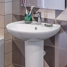 Умывальник Аттика-55 (Sanita) 550х475мм, с отверстием, белый