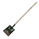 Лопата совковая (Броня), рельсовая сталь, с деревянным черенком, зелёная