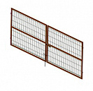 Ворота из сварной сетки 3х2,03м d4мм, шоколад RAL8017