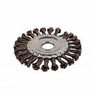 Щетка-крацовка (Т4Р) дисковая, для УШМ, стальная жгутированная проволока, 125мм (2302012)