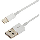 Кабель USB-Lightning (Rexant), 2,4A, PVS, 1м, белый
