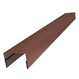 Крышка забора-жалюзи 40мм L2м 0,45мм, шоколад RAL8017