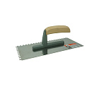 Кельма (PQTools) нержавеющая сталь, деревянная ручка, 130х270мм, зуб 6х6мм (1401206)