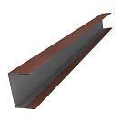 Стойка забора-жалюзи 40мм L2м 0,45мм, шоколад RAL8017