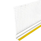 Профиль оконный примыкающий ПВХ с сеткой, с пыльником (Профильсистемс) 6мм L2,4м ГОСТ