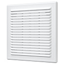 Решетка вентиляционная 208х208мм, пластик, белая, с сеткой 2121Р