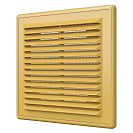 Решетка вентиляционная 150х150мм, пластик, бежевая, с сеткой (1515Р)