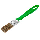 Кисть плоская Работы по дереву (АКОР) смешанная щетина, зеленая пласт. ручка с креплением, 25х10мм