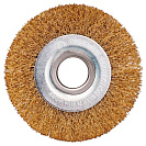 Щетка дисковая для УШМ Vertextools, латунированная сталь, 100х22,2мм