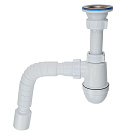 Сифон для мойки 1 1/2"х40, с гибкой трубой 40х40/50 (С0110)
