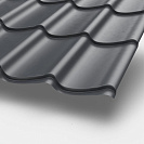 Металлочерепица МП Ламонтерра Х 1,19м 0,5мм NormanMP, серый графит RAL7024