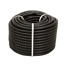 Труба ПНД гофро с зондом, d16мм, бухта 50м, черная