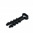 Дюбель-хомут для плоского кабеля  5-10мм, белый/черный, 100шт