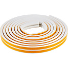 Уплотнитель для окон и дверей D-профиль, самоклеящийся , белый, 6м