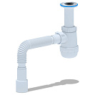 Сифон для мойки 1 1/2"х40, с гибкой трубой 40х40/50 (С0515)