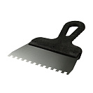 Шпатель (Korvus) фасадный зубчатый, пластмассовая ручка, 150мм, зуб 6х6мм (1205105)