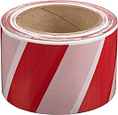 Лента сигнальная Зубр, красно-белая, 75мм х 200м