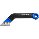 Скребок по кафелю (Зубр) для очистки межплиточных швов, 2 лезвия, карбид вольфрама, 200мм (33417)