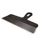 Шпатель (Korvus) фасадный зубчатый, пластмассовая ручка, 300мм, зуб 6х6мм (1205108)