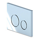 Кнопка для инсталляции Ани Пласт, круглая, глянцевая хромированная