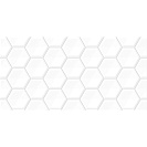 Плитка облицовочная Bilbao (Alma Ceramica) 249х500х8мм, рельеф белый соты (1уп=11шт=1,37кв.м)