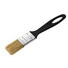 Кисть плоская Стандарт (АКОР) светлая натуральная щетина, черная пласт. ручка, 25х6мм