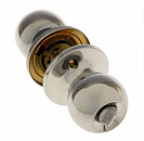 Ручка-защелка межкомнатная (Marlok/Isparus) круглая, хром, фиксатор (ЗШ-03)