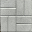 Плитка тротуарная "8 кирпичей" (400х400х50) серая
