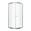 Душевое ограждение Альфа-Хром Triton 900х900х1850, полукруг, дверь раздвижная, прозрачное стекло
