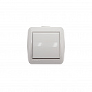 Выключатель одноклавишный накладной Nata (Lezard), белый (710-0200-100)