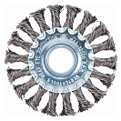 Щетка дисковая для УШМ Vertextools, витая сталь, 100х22,2мм