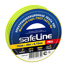 Изолента ПВХ (Safeline) желто-зеленая 19мм 20м