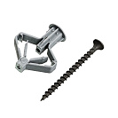 Дюбель для гипсокартона TNF, бабочка (Tech-Krep) 10х50мм, с саморезом 4х60мм, 40шт