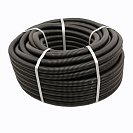 Труба ПНД гофро с зондом, d25мм, бухта 50м, черная