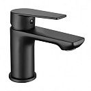 Смеситель для раковины GrossAqua Dyno с литым изливом, черный, (6248285MB)