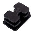 Заглушка для трубы, 30х20мм, пластик, 4шт