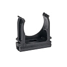 Держатель-клипса для труб 25мм, черная, 10шт