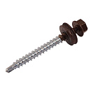 Саморез кровельный 4,8х51мм, шоколад RAL8017, 15шт