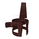 ВС Держатель трубы водосточной металлической GS lite 90мм на дерево шоколад RAL8017