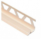 Угол пластиковый для кафельной плитки (Ideal)  h10мм L2,5м, бежевый, внутренний