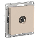 Розетка ТВ проходная встраиваемая Atlas Design (Systeme Electric/Schneider Electric), песочный (ATN001292)
