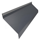 Ламель-жалюзи 40мм 125х25х40мм L2м 0,5мм, серый графит RAL7024