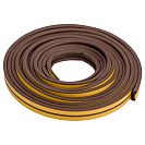 Уплотнитель для окон и дверей Р-профиль, самоклеящийся , коричневый, 10м