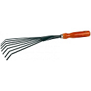 Грабли малые веерные пластинчатые (Grinda) L39см, с деревянной ручкой (8-421253_z01)