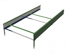 Вставка для грядки садовой металлической 2000х1000х170мм, зеленая